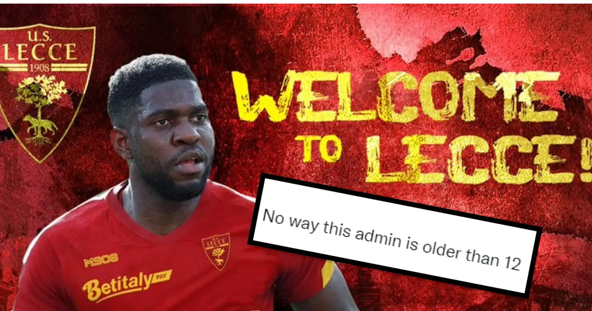 'Lecce announce Umtiti with Microsoft Paint': Fans mock at Umtiti's announcement post 
