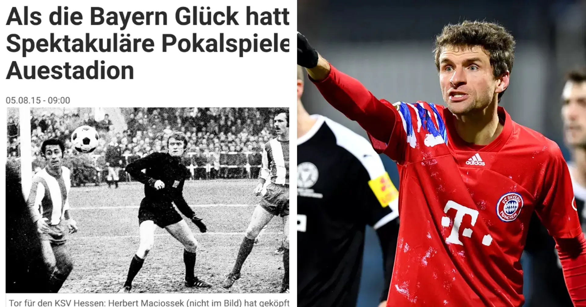 Das passierte Bayern schon: 1970 holten wir ein 2:2-Remis gegen Zweitligisten