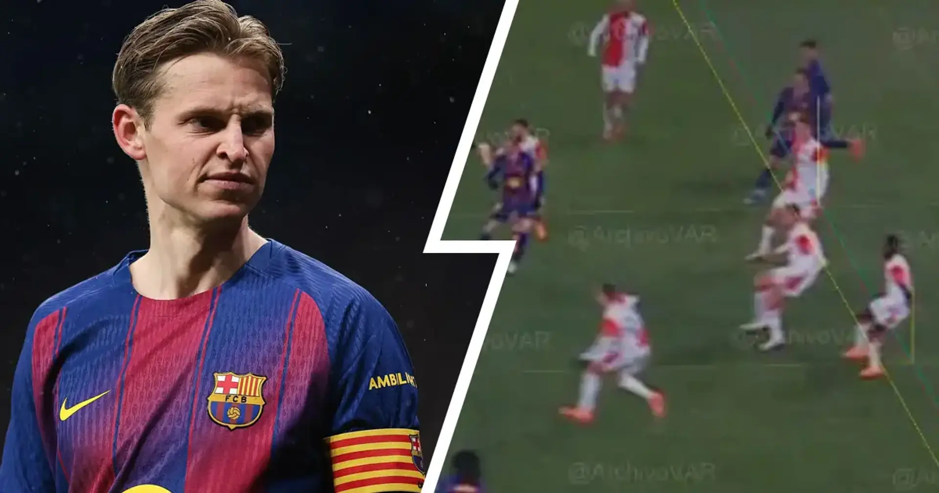 How VAR made major mistake in disallowing Frenkie de Jong's goal vs ...