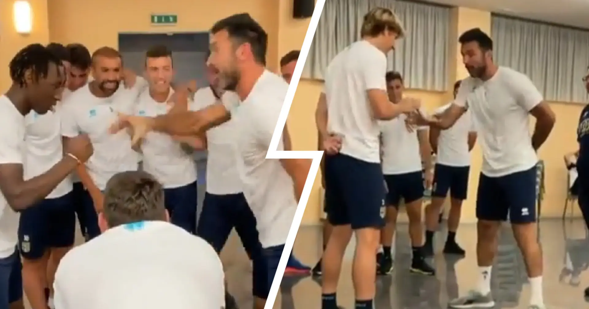 Caught on camera: Gigi Buffon's rock-paper-scissors video in Parma dressing room goes viral