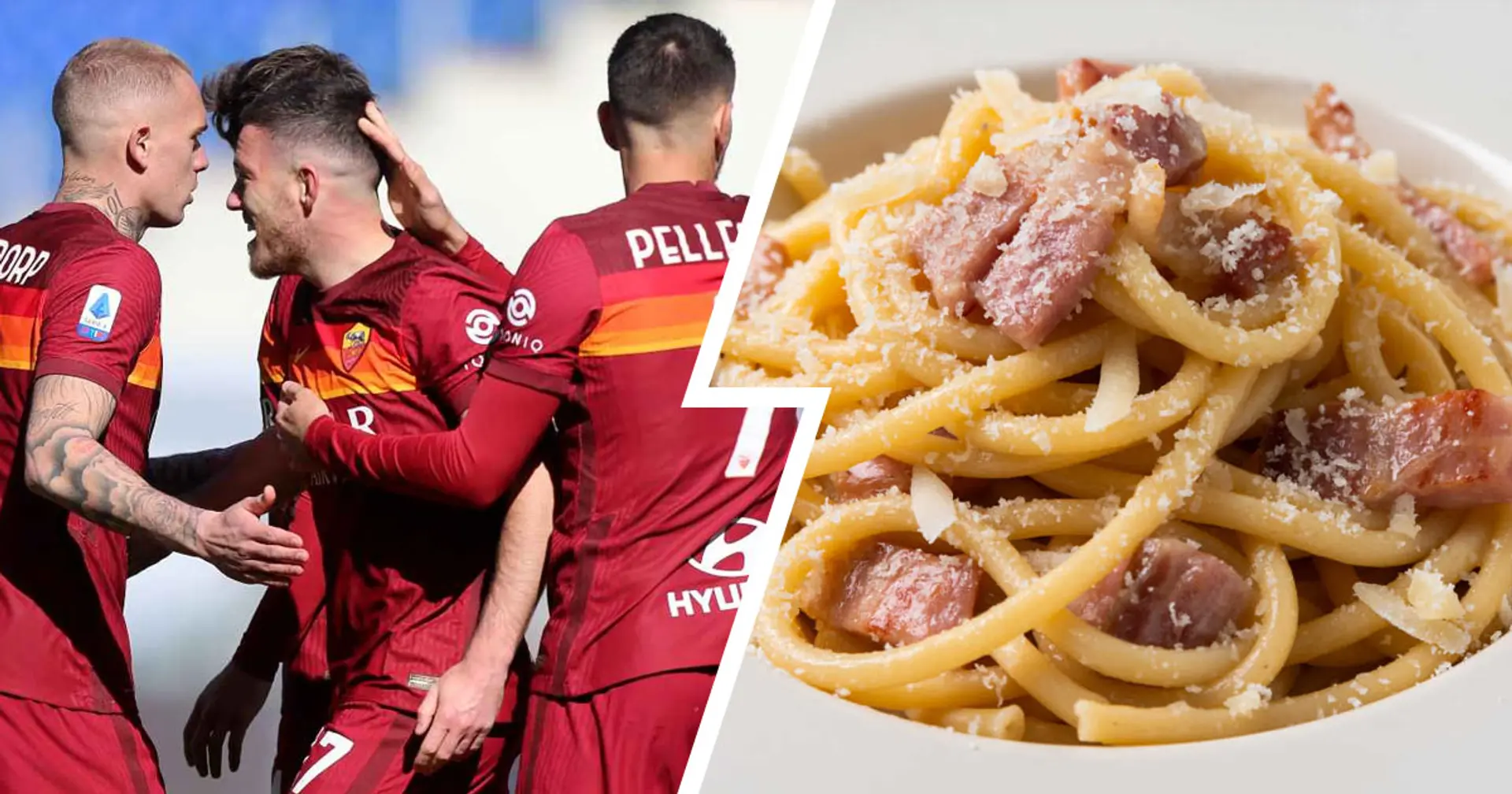 Da compagni ad avversari sui fornelli: 4 giocatori della Roma si sfidano a colpi di gricia