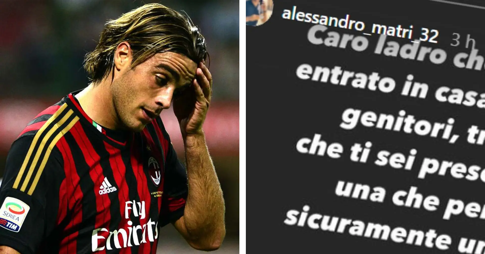 Matri scrive ai ladri dopo il furto in casa dei genitori: "Fatemi riavere la maglia dell'esordio in A col Milan"