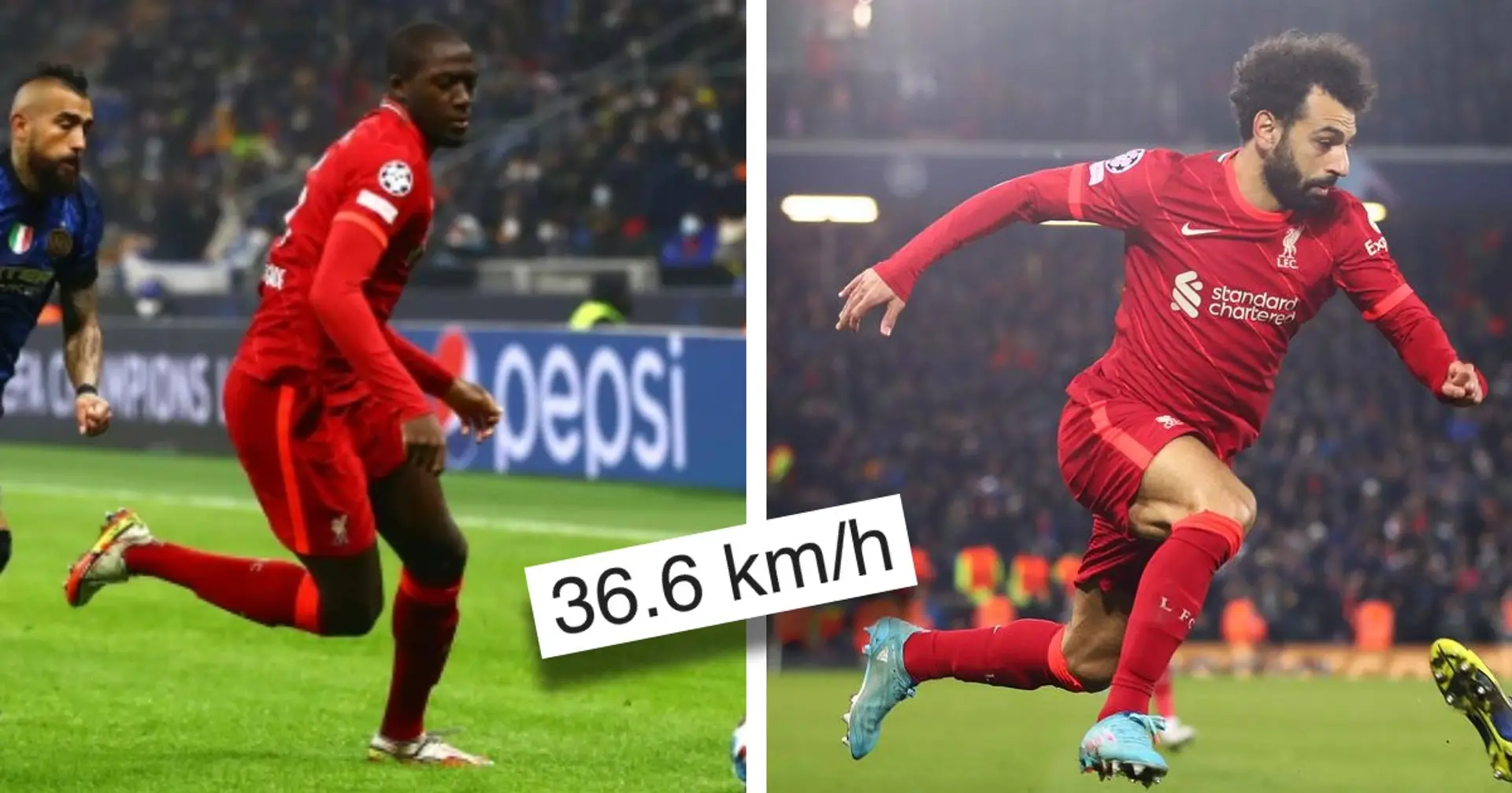 Salah and Konate among the fastest recorded sprints in Premier League this season