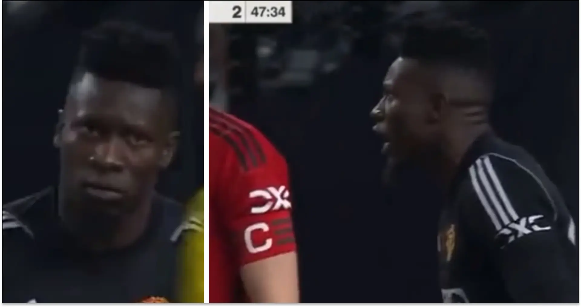 Spotted: Onana scolds Maguire after defender's mistake forces him into making save
