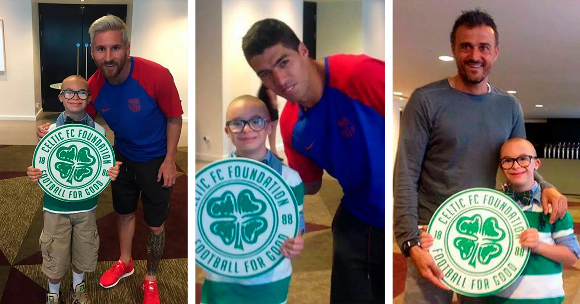 How 'Celtic superfan' and kid who defines loyalty Jay Beatty met Leo Messi, Luis Suarez and Luis Enrique on same day