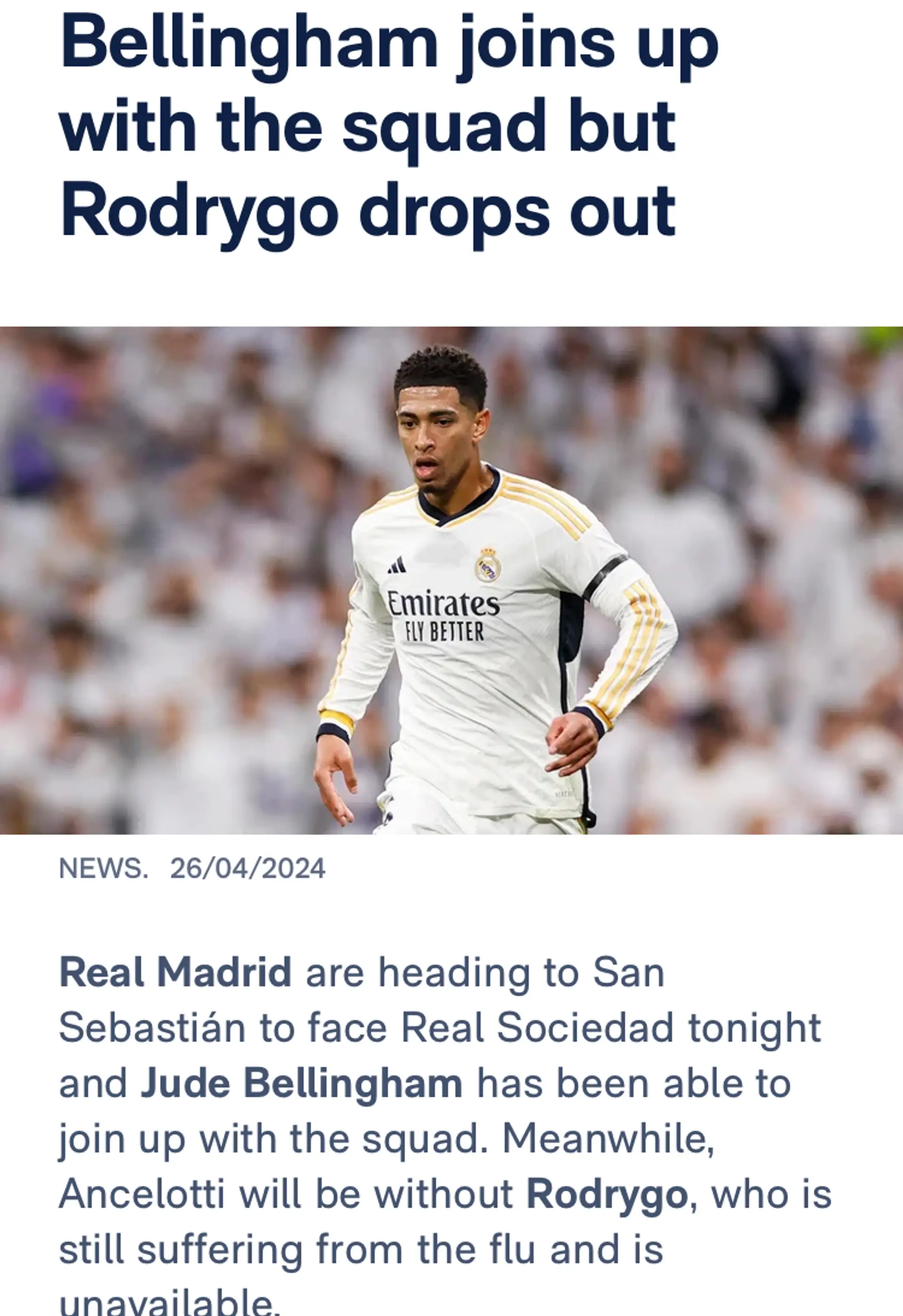 A big boost for tonight let’s hope rodrygo injury is not too serious
