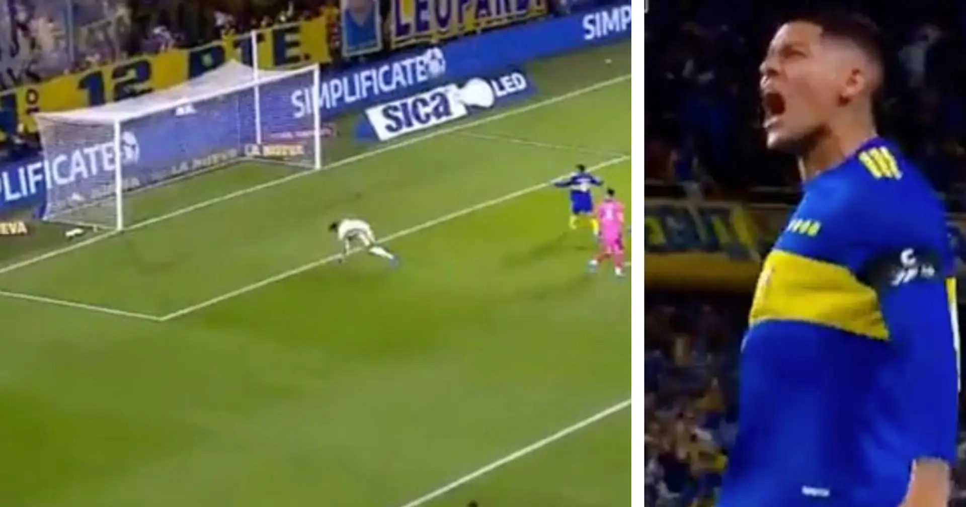 Marcos Rojo celebrates scoring goal for Boca Juniors — only to concede 10 seconds later