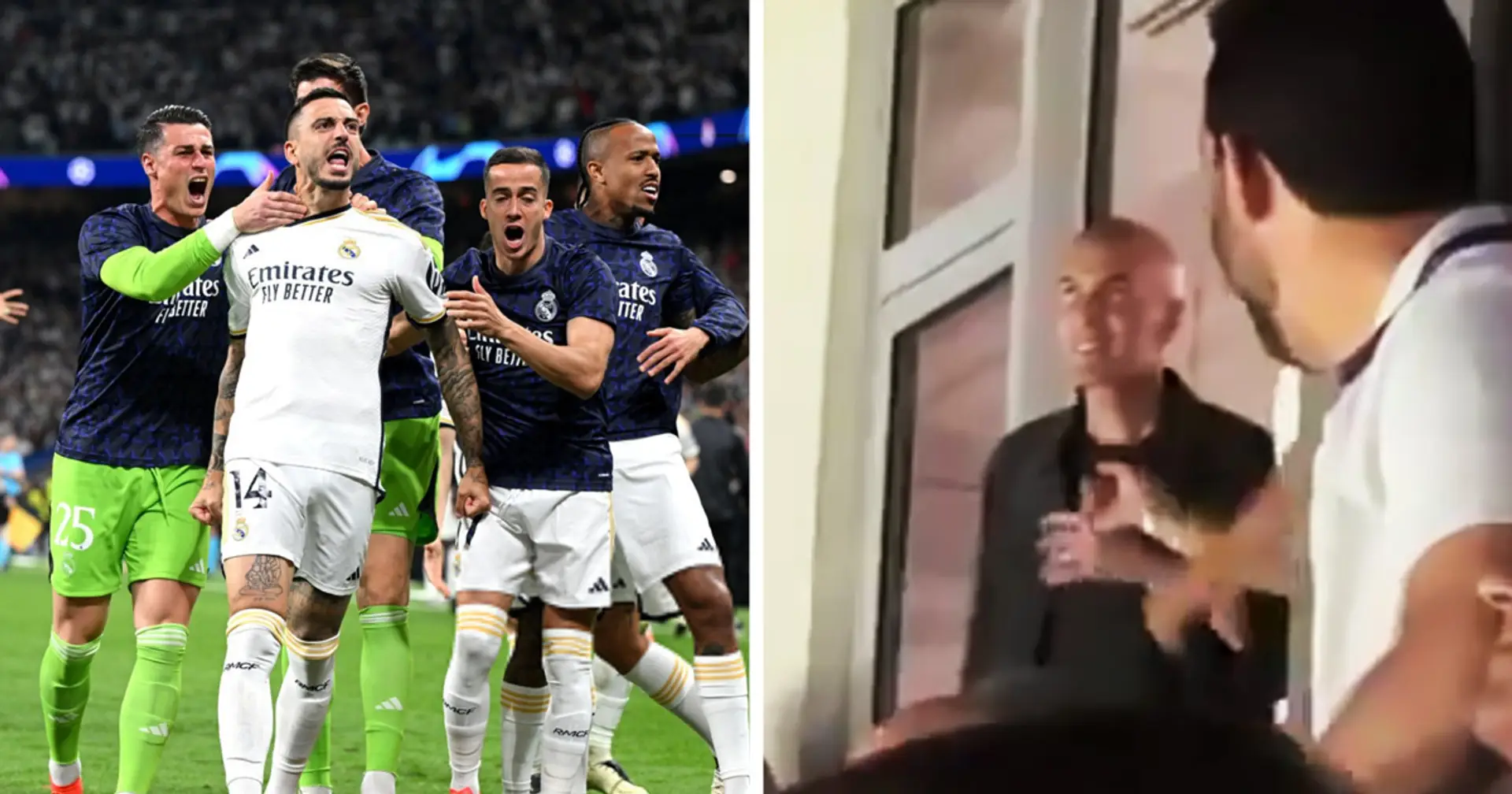 Spotted: Zinedine Zidane's reaction after Joselu's winning goal for Real Madrid against Bayern Munich