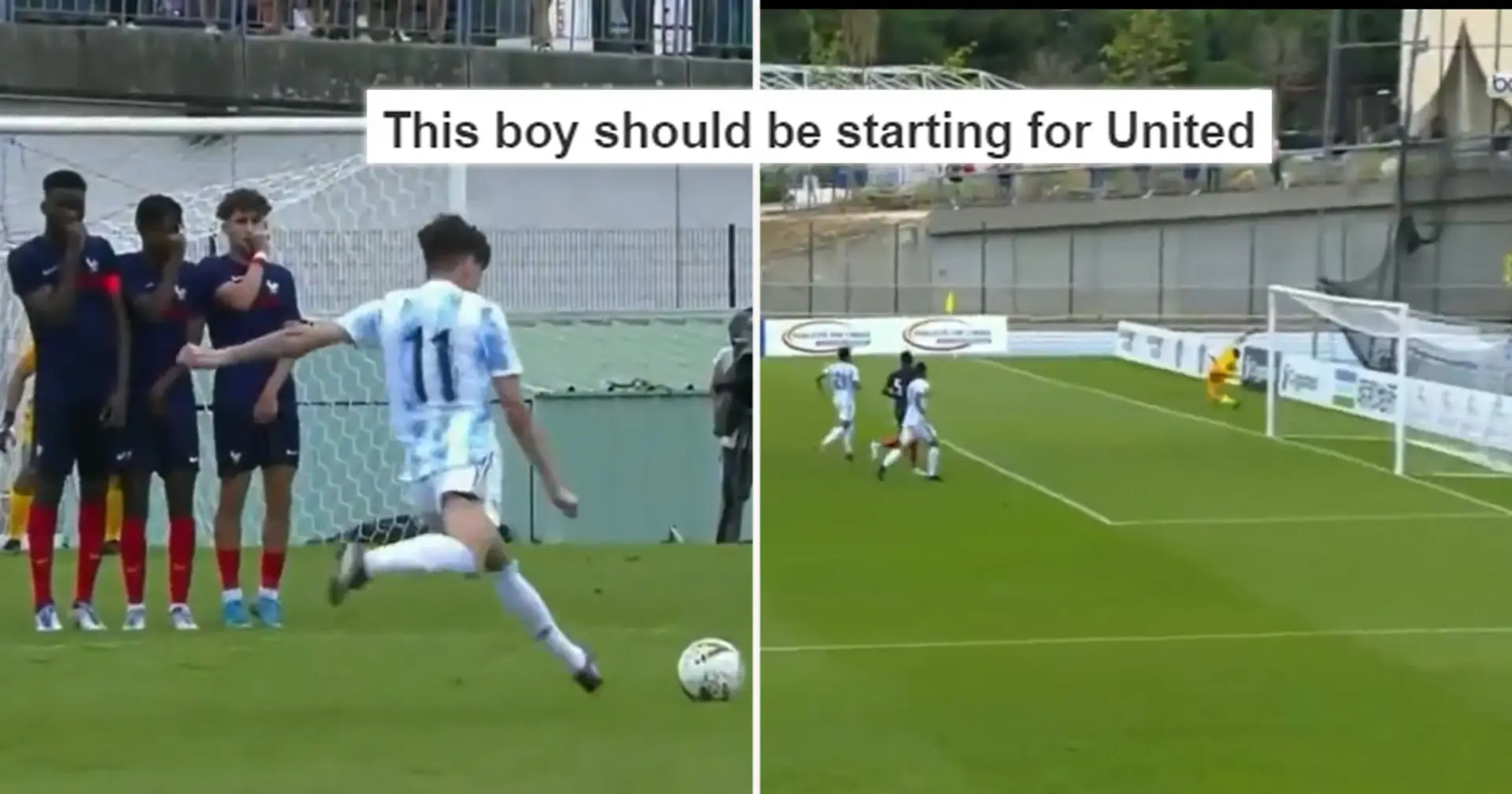 Alejandro Garnacho scores stunning free-kick for Argentina U20s - United fans can't stop raving about him