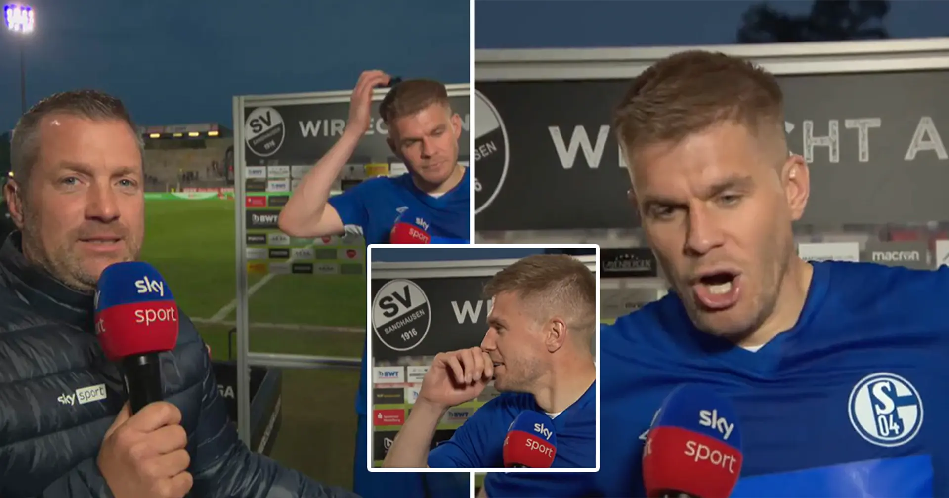 'Never heard more dead vocal chords': Schalke player gets his vocal chords destroyed, tries to give interview after the game