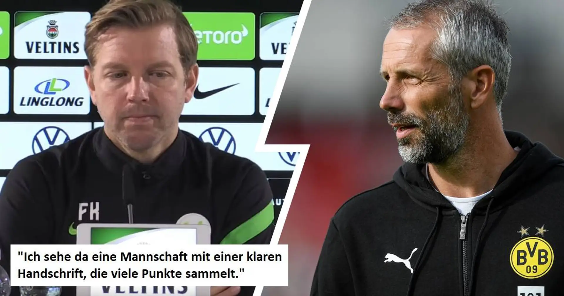 Wolfsburg-Trainer Kohfeldt hält die Kritik an Rose und BVB für übertrieben: "Ich sehe keinen Krisenklub"