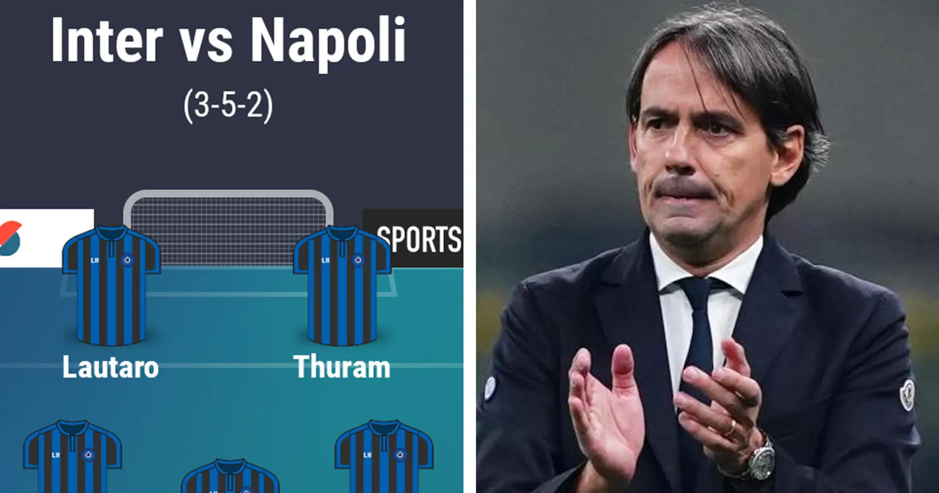 1 conferma, 1 novità e 2 ballottaggi: Inzaghi studia diverse novità per Inter-Napoli
