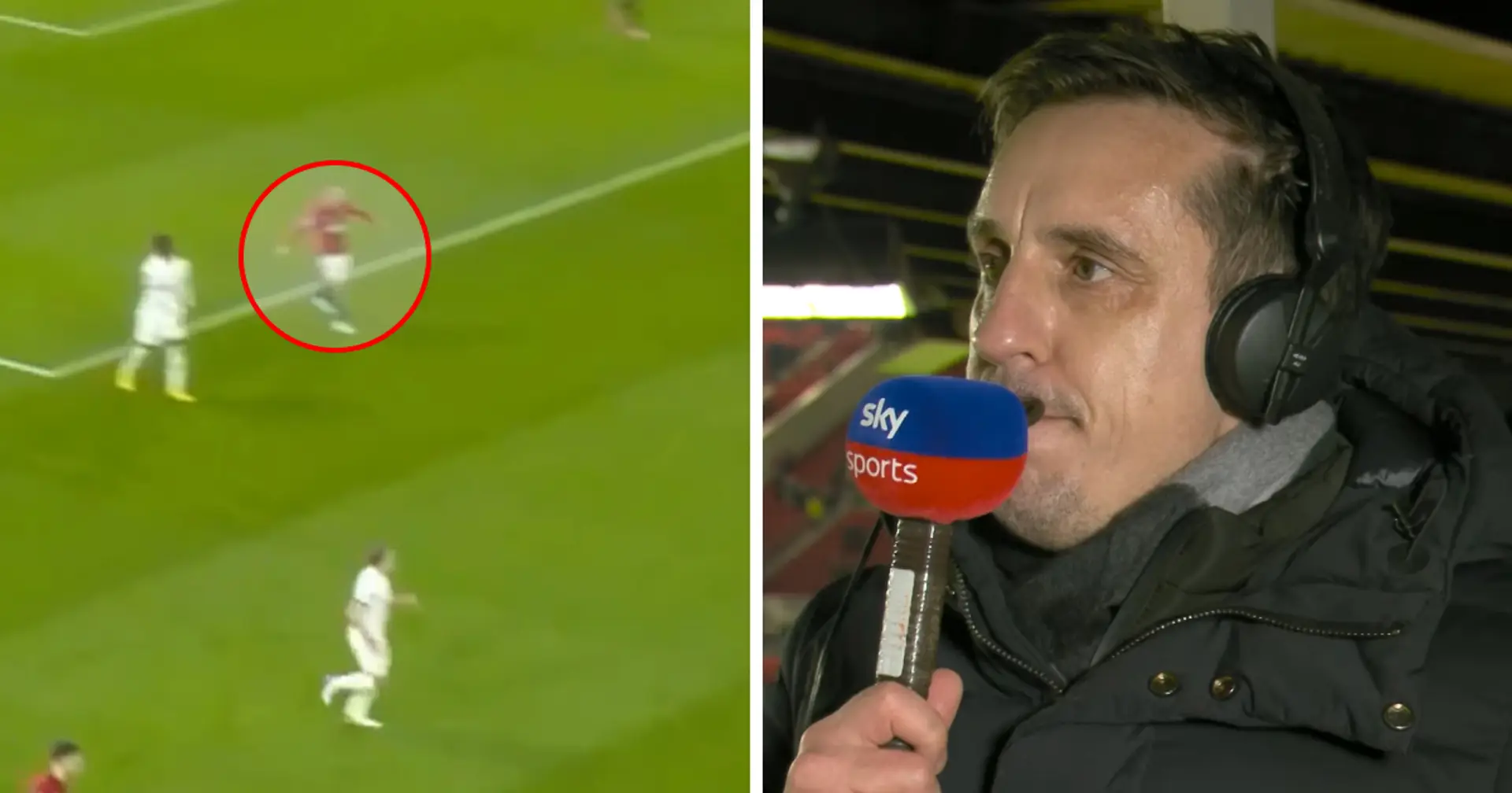 Gary Neville spotted one Man United player looking 'really annoyed' in Tottenham game