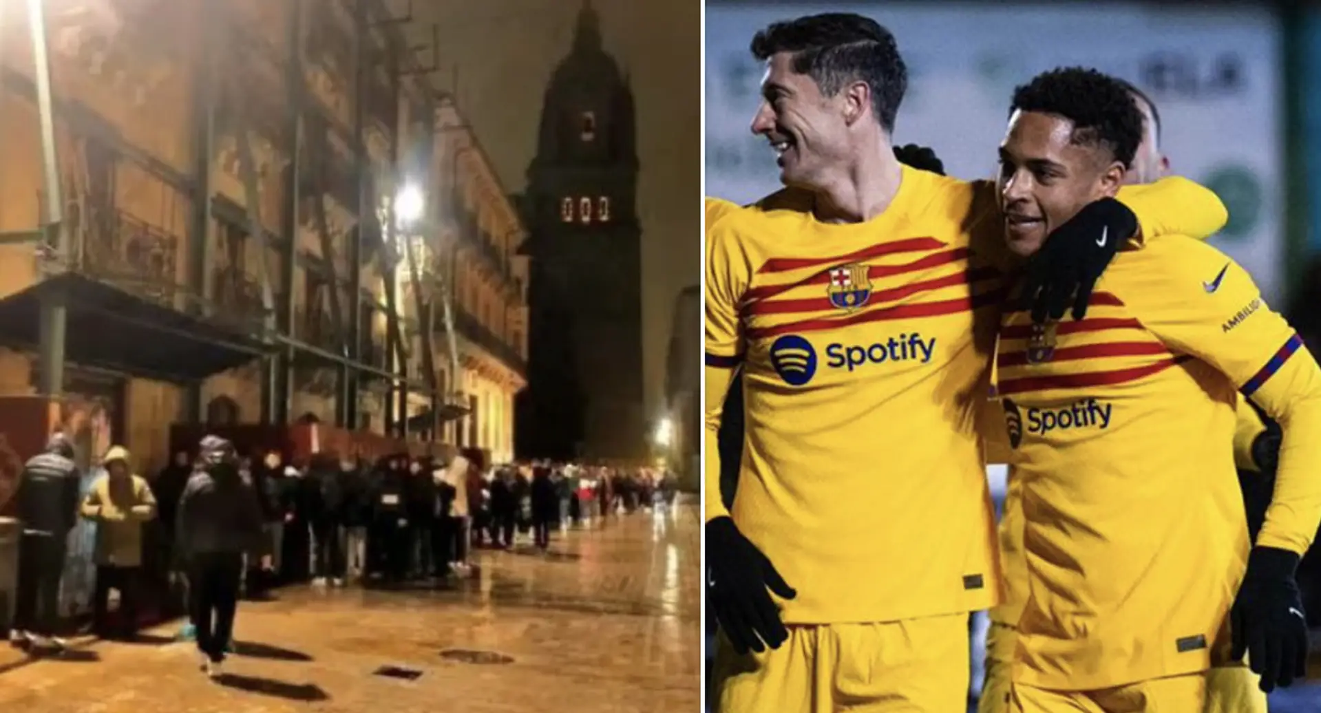 Les supporters des Unionistas ont passé la nuit dans la rue pour encaisser des billets pour le match contre le Barça en Copa del Rey