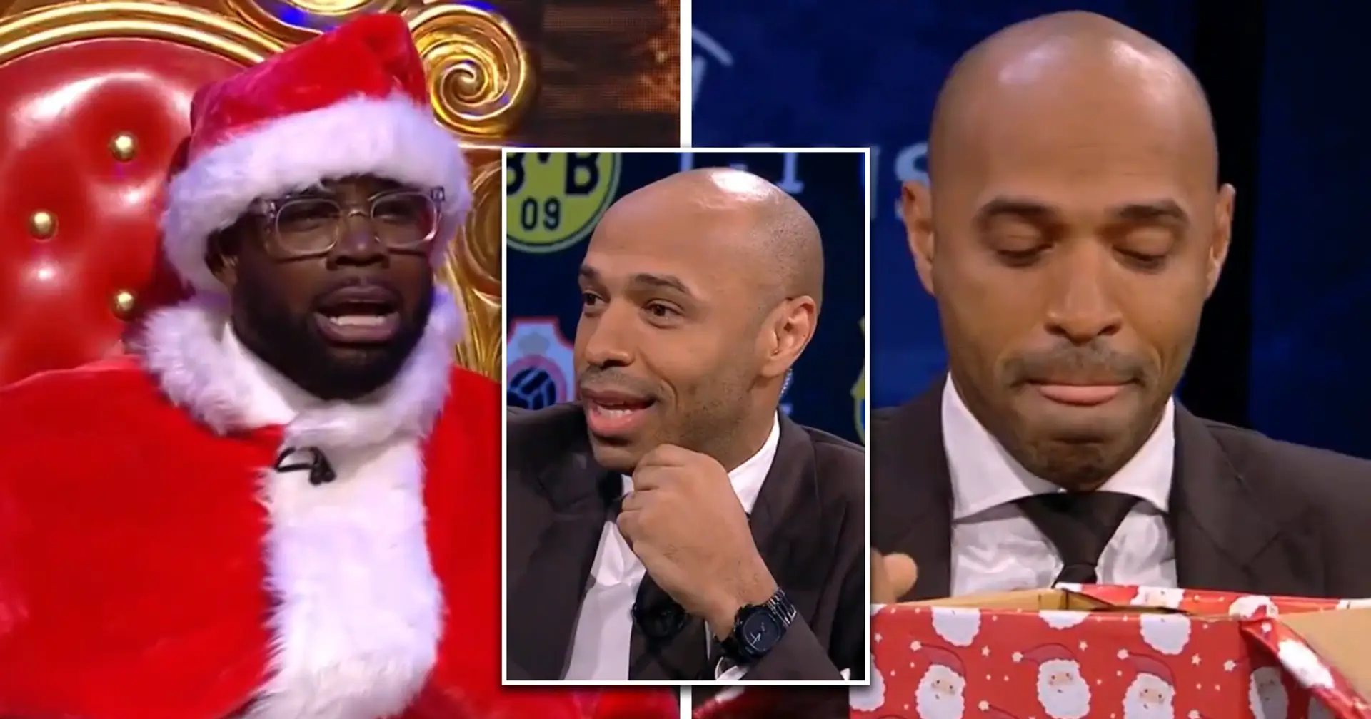 'What do you get the man who has everything?': Santa Richards gives Thierry Henry a long-awaited gift 
