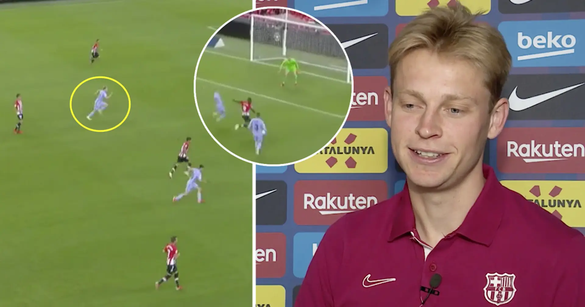 De Jong runs out from nowhere to prevent Bilbao from scoring early goal