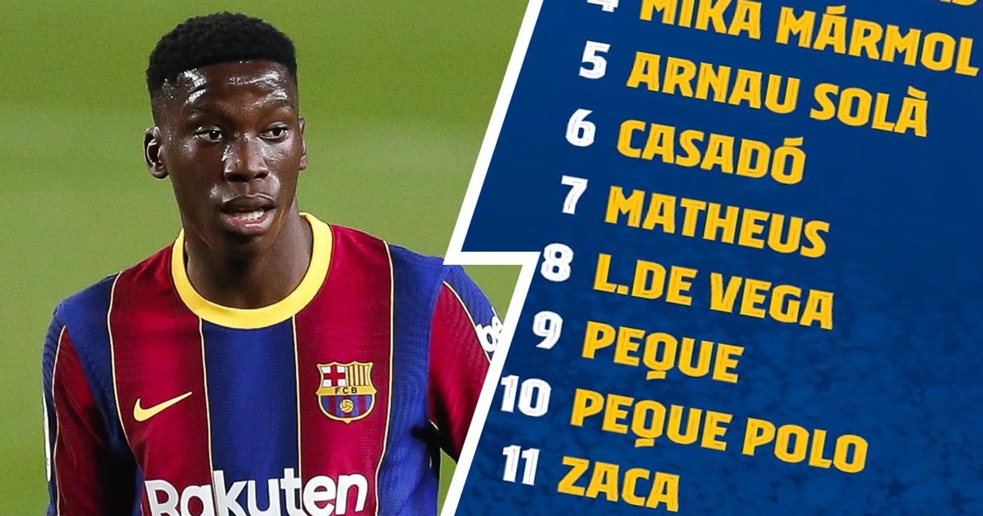 Moriba once again out of Barca B squad for friendly as extension stand-off continues