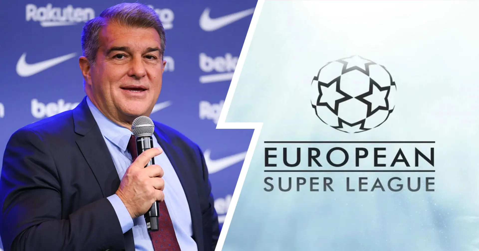 Barca-Präsident Laporta: "Das Super League-Projekt ist noch nicht vom Tisch - englische Klubs wollen zurückkommen"