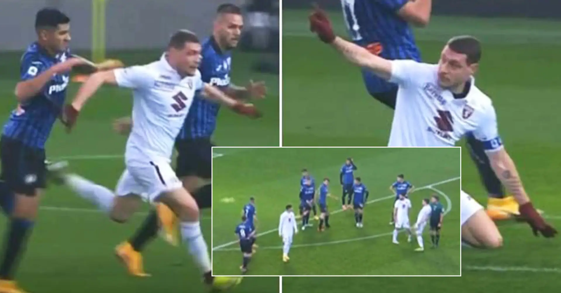 Serie A star Belotti asks referee NOT to book his opponent, then refuses to take free kick