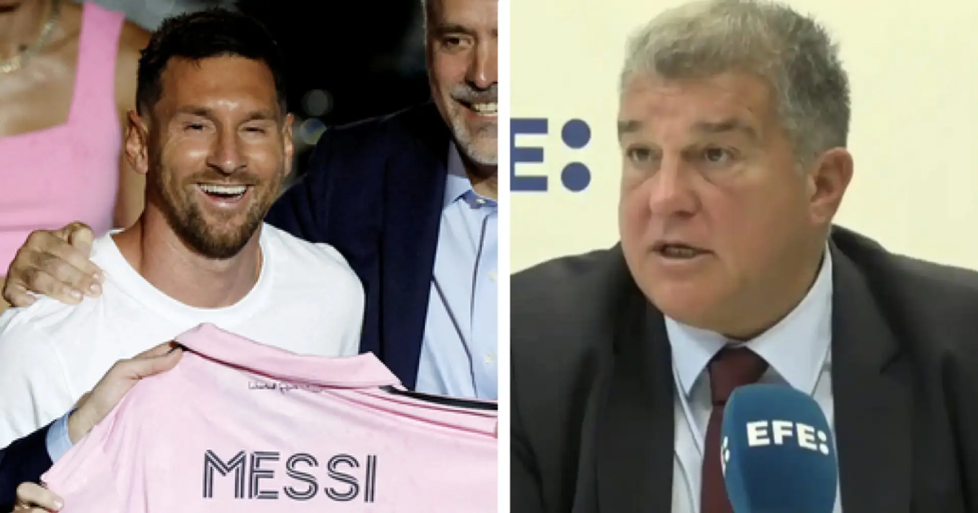Laporta insists Messi comeback didn't happen because of Leo himself