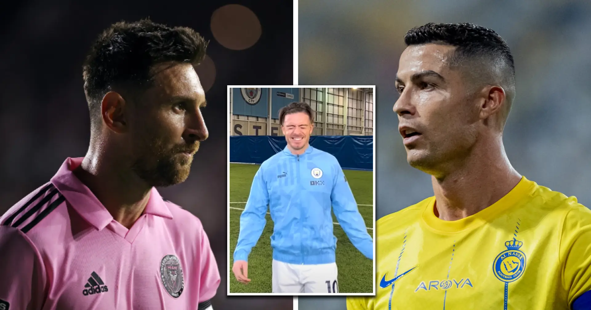 Grealish chooses between Messi and Ronaldo despite visible struggle