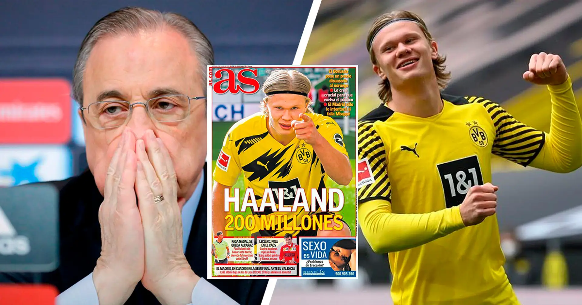 El Dortmund fija el precio de 200 millones de euros por Erling Haaland, el Madrid solo lo ve como alternativa a Mbappé 