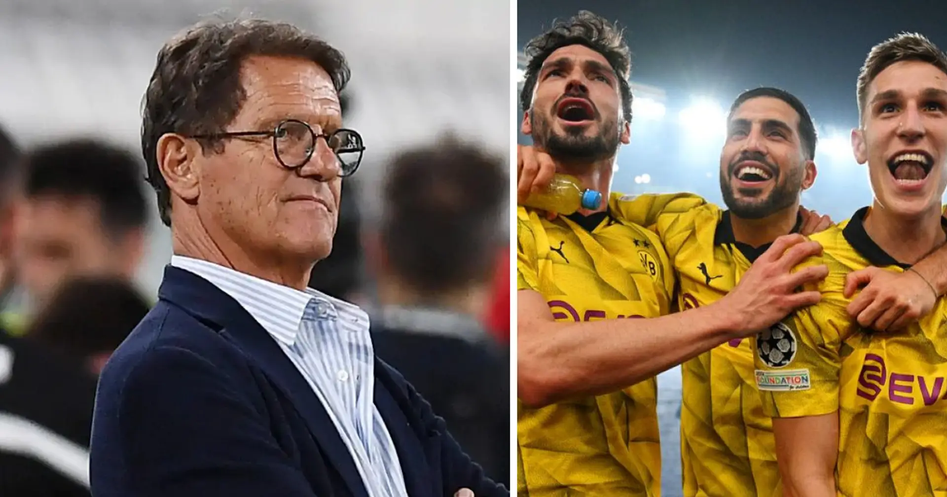 Capello über das UCL-Finale: "Real ist Dortmund in allen Aspekten überlegen, aber der Fußball braucht Wunder. Wenn sie gewinnen, sollte man ihnen Denkmäler aufstellen"