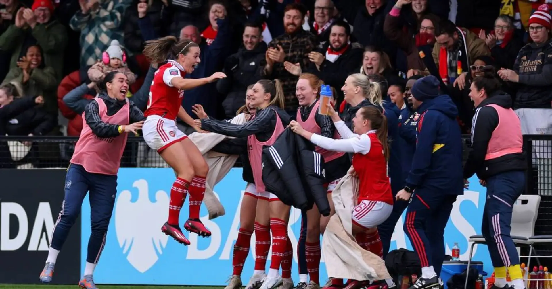 Arsenal Women win 2-1 to end Man City's 14-game unbeaten run and stay in title race