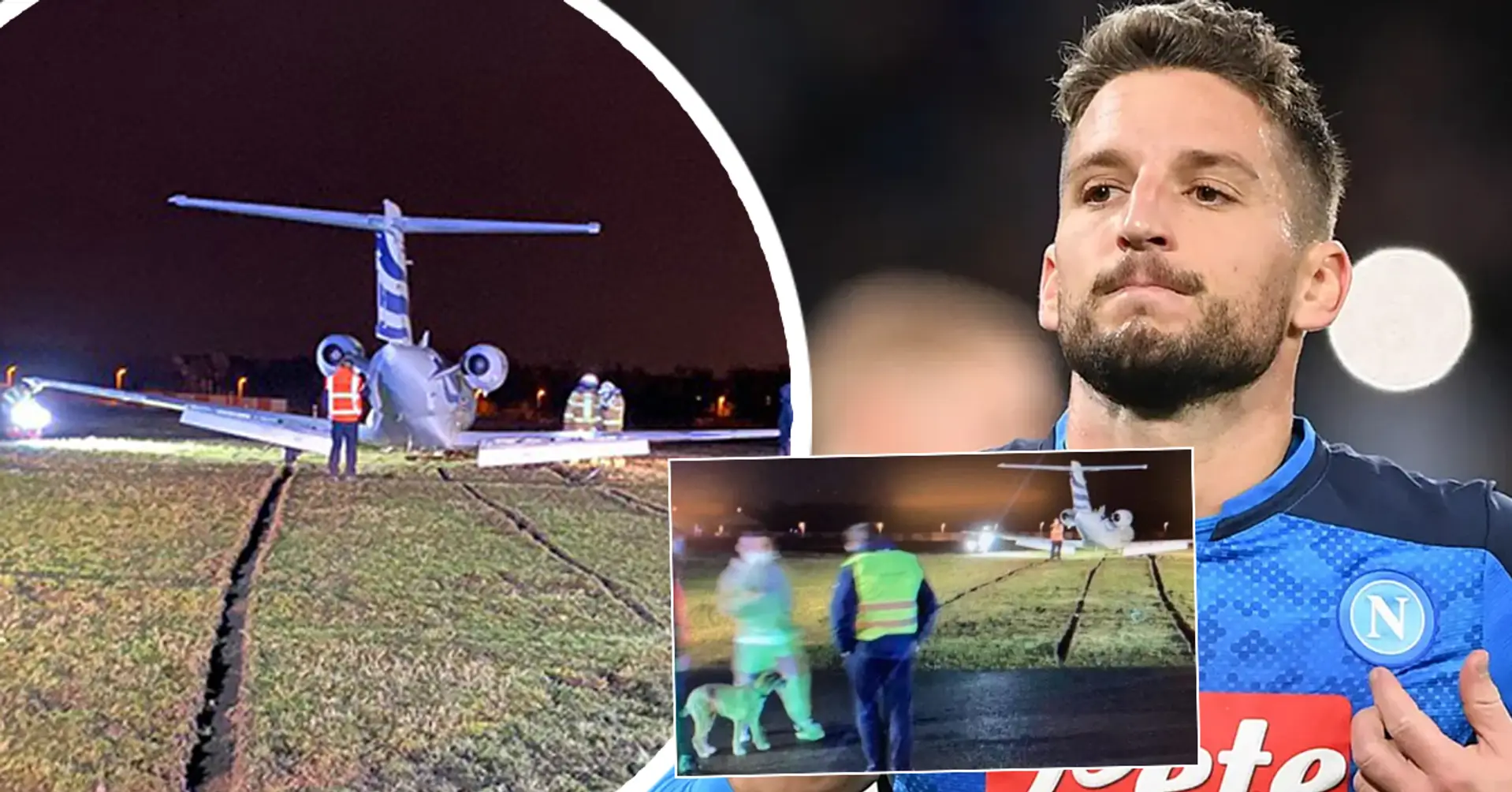 Dries Mertens' jet skids off runway during heavy rain, footballer and his dog unharmed