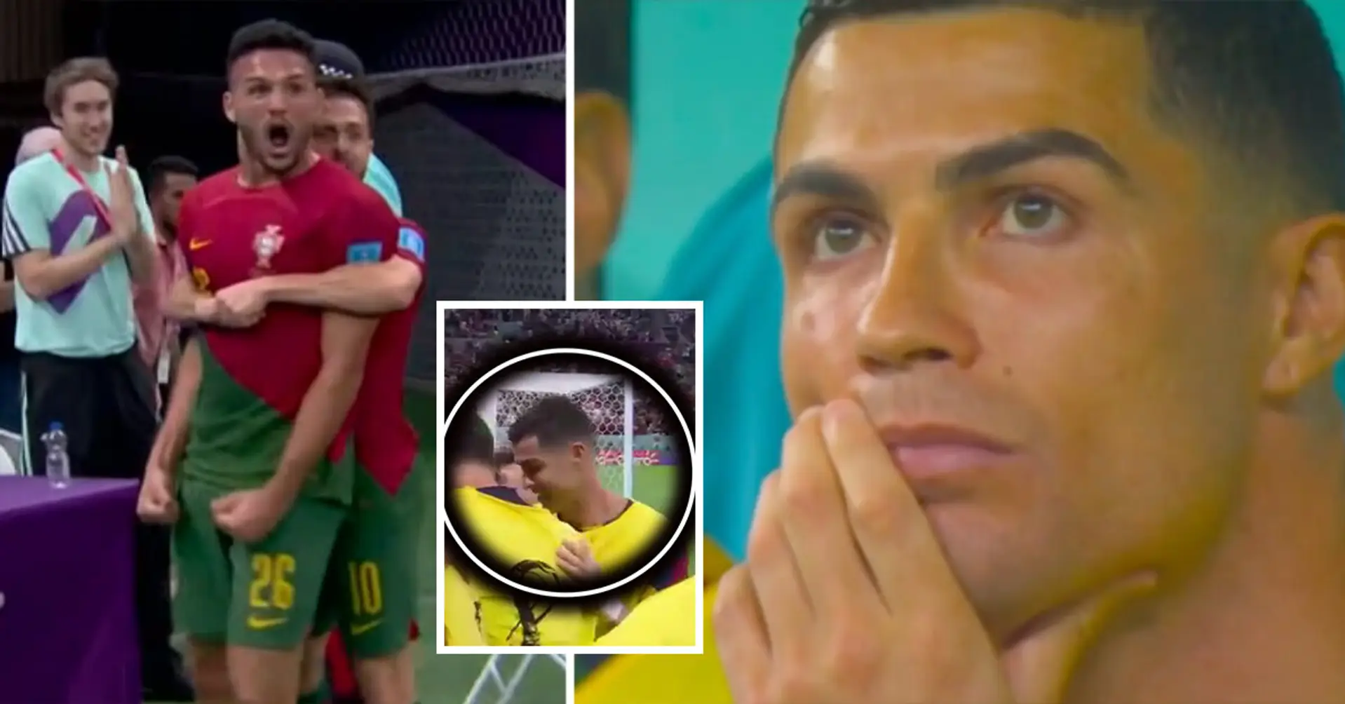 3 Sekunden nach den Toren von Ramos und Pepe tauchte ein Bild von Ronaldo auf. BEVOR (!) er traurig auf der Bank wurde