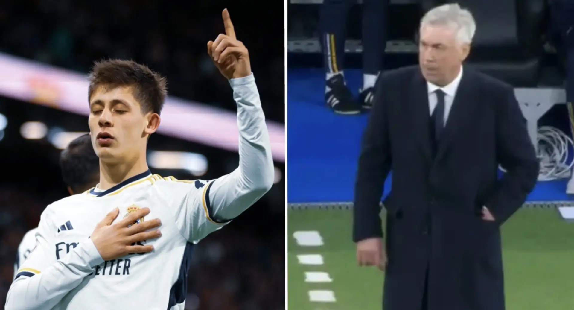 Le geste d'Ancelotti après le premier but d'Arda Güler avec le Real Madrid - filmé