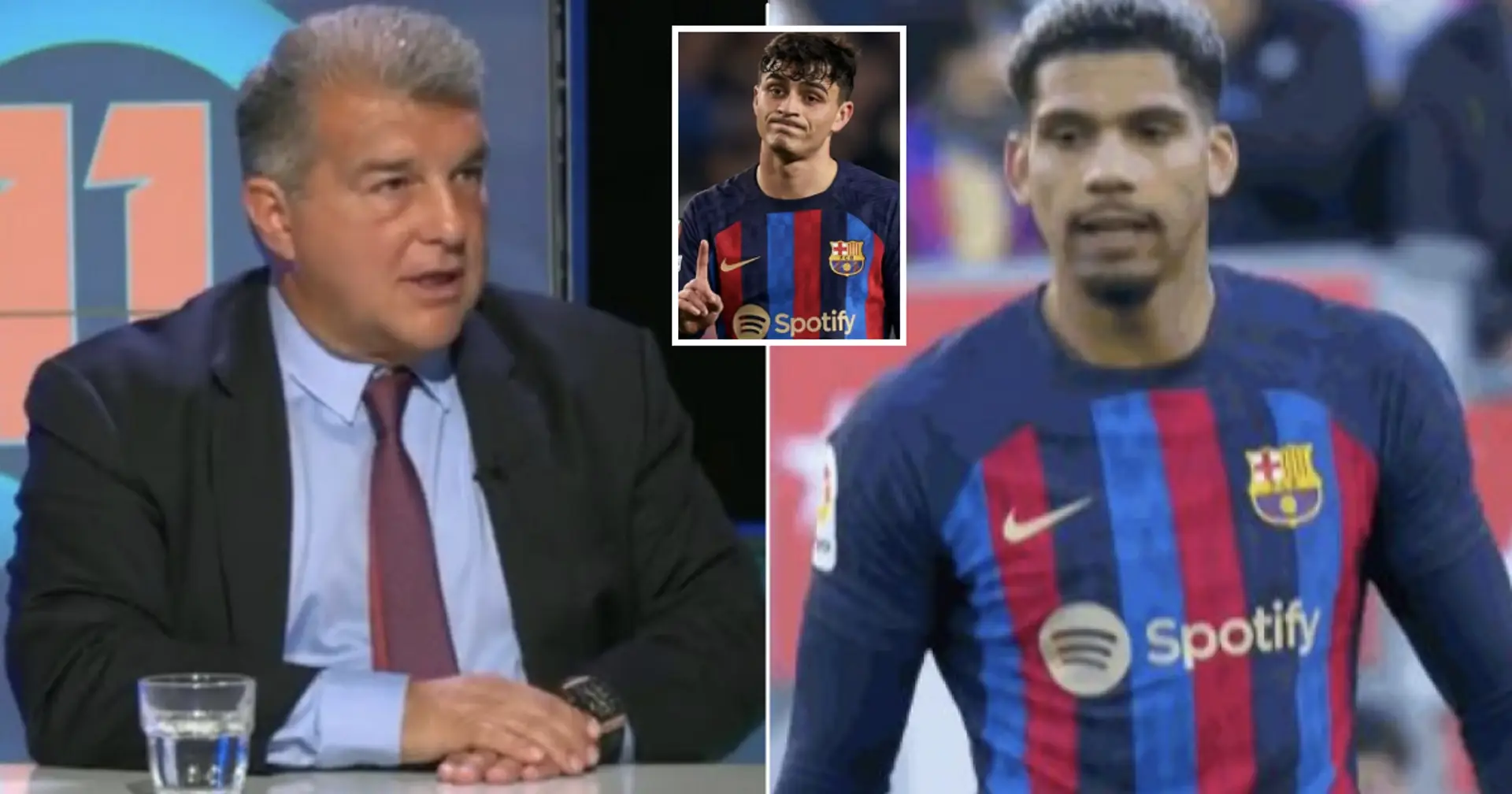 Laporta revela que el Barça ha recibido ofertas por 4 jugadores clave, incluidos Pedri y Araujo