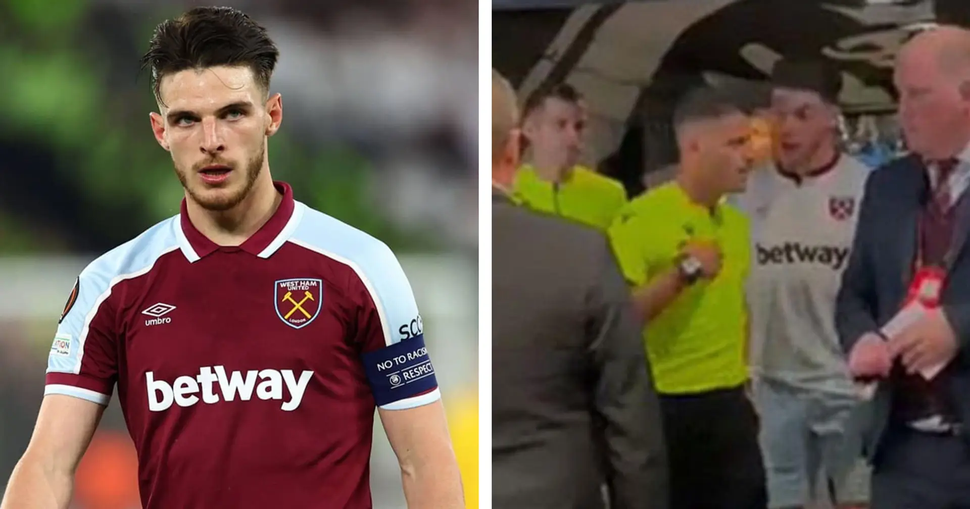 Declan Rice banned for two European games for calling referee corrupt