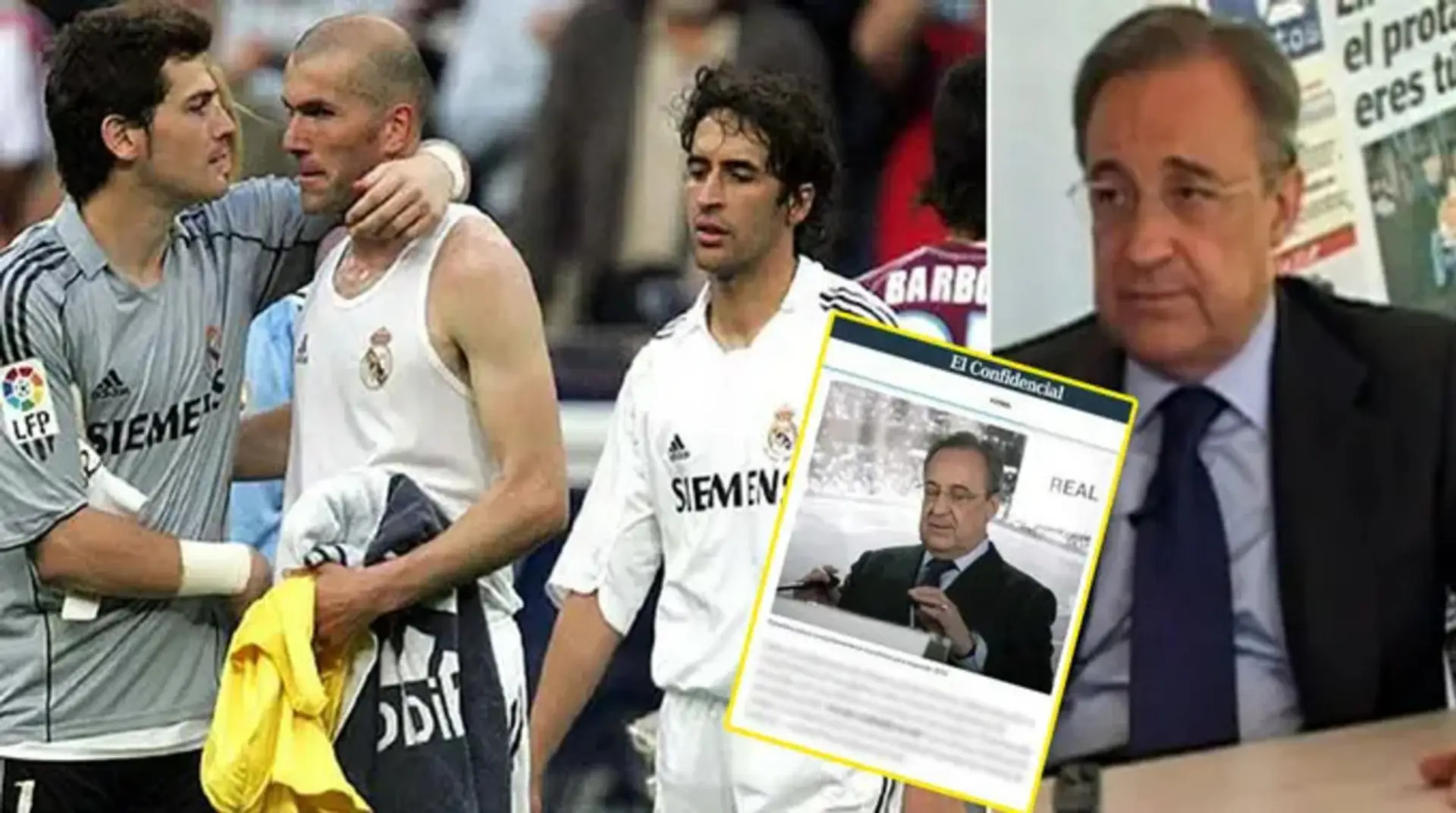 Florentino Pérez nombra a 2 leyendas del Real Madrid 'las grandes estafas del club' en una entrevista recién publicada de 2006