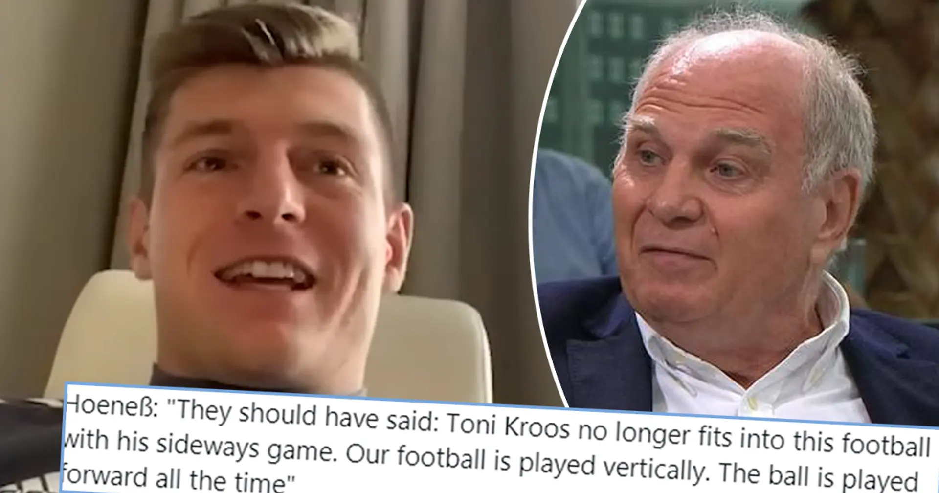 La légende du Bayern Hoeness dit que Kroos "ne correspond pas au football d'aujourd'hui", Toni donne une réponse lourde de sens