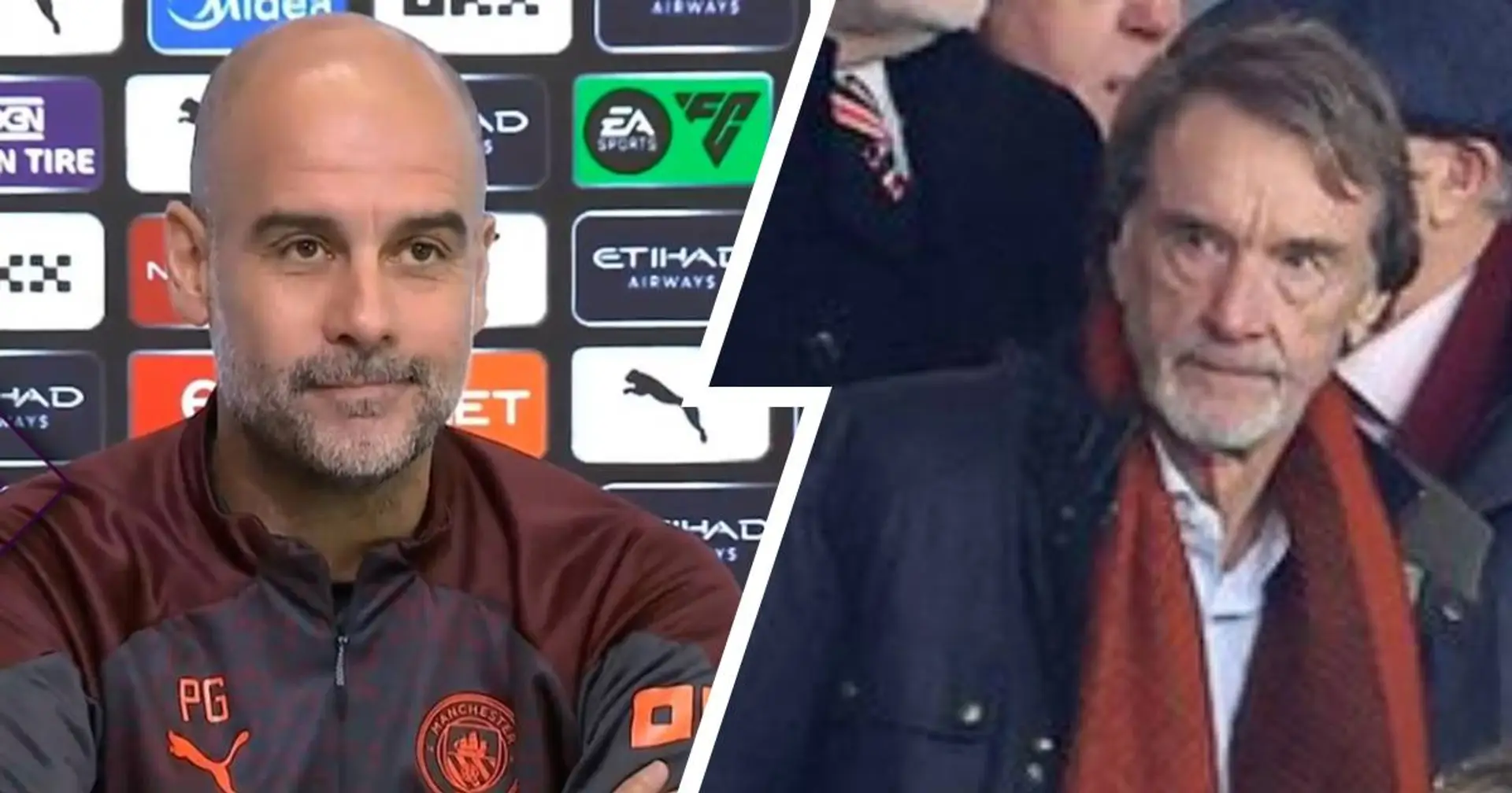 'They admit it': Smug Pep Guardiola reacts to Ratcliffe emulating Man City model for Man United