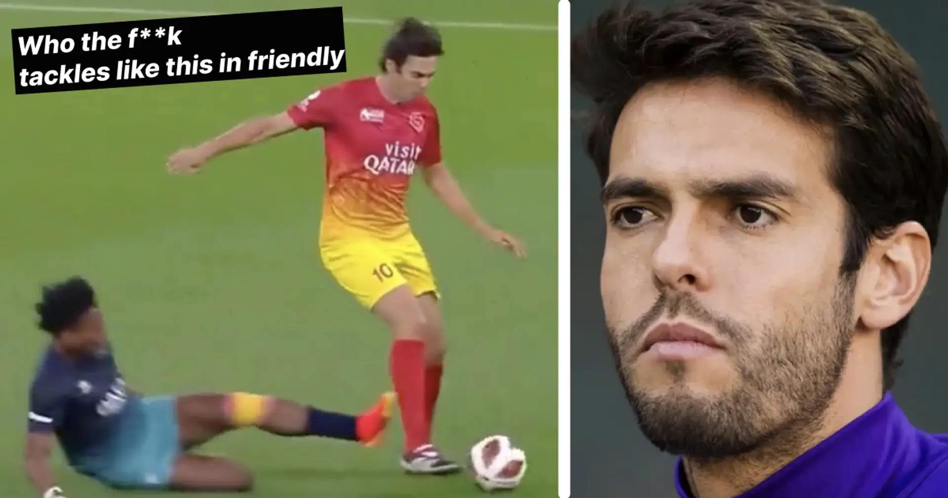 'Legends shouldn't be anywhere near': Fans fume as iShowSpeed performs crazy tackle on 41-year-old Kaka