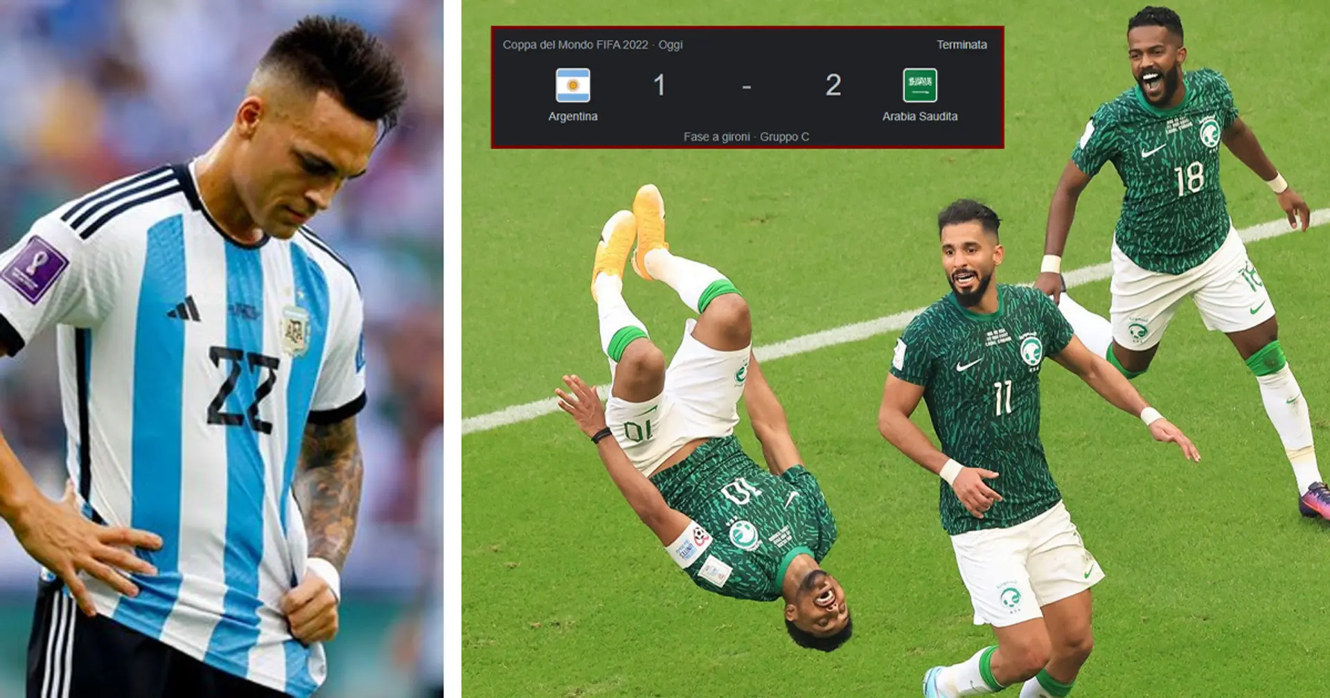 Sconfitta shock per l'Argentina in Coppa del Mondo contro l'Arabia Saudita: l'esordio per Lautaro Martinez è amaro