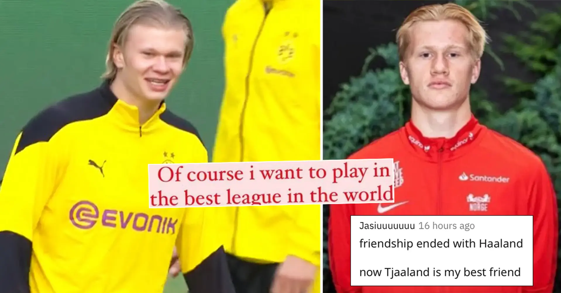 Erling Haaland's 'Wonder Cousin' who scored 64 goals in 37 games names his favourite European club