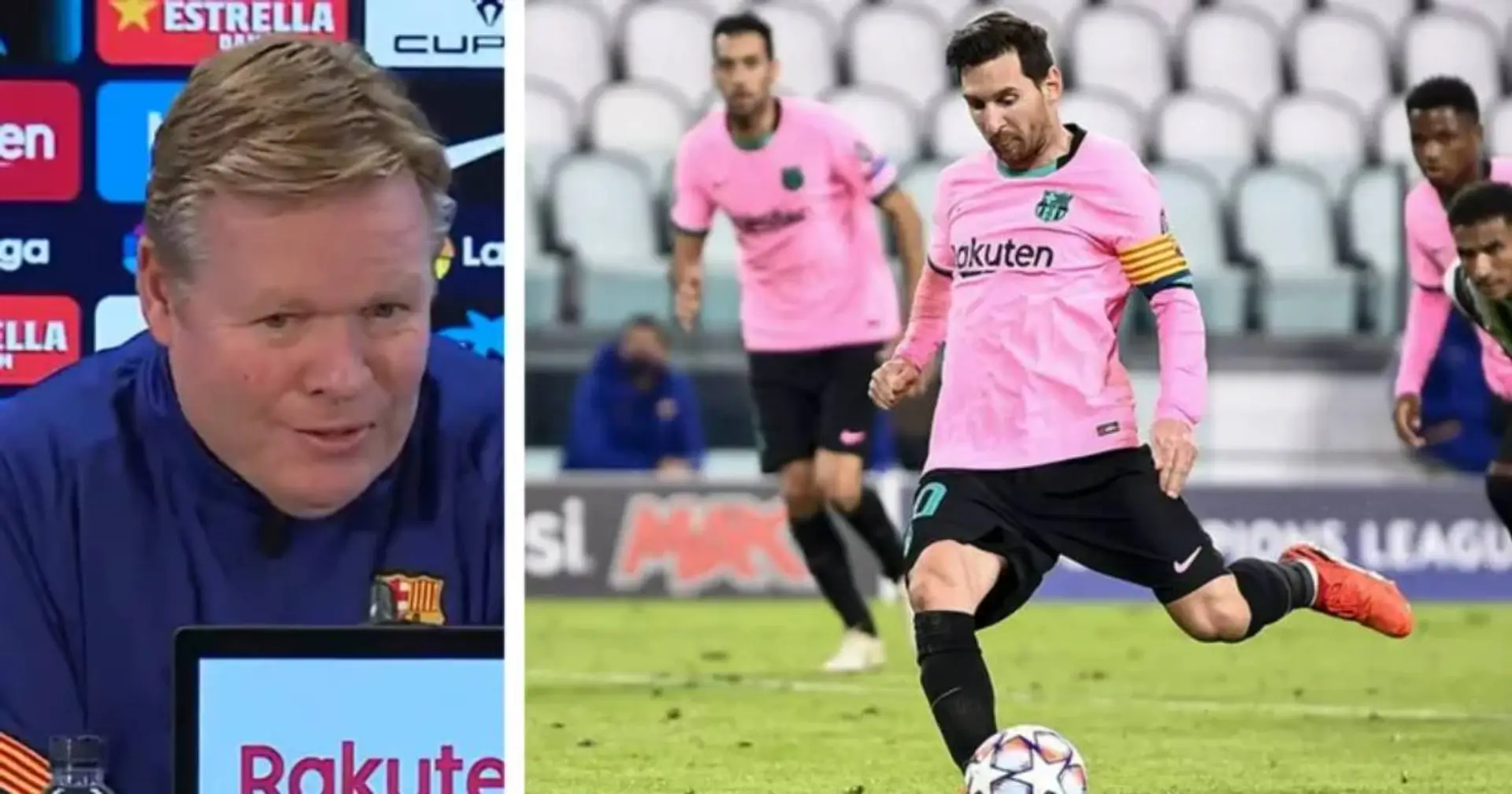 'Necesitamos alguien más para tirar cuando no esté Messi': Koeman reconoce el problema a balón parado