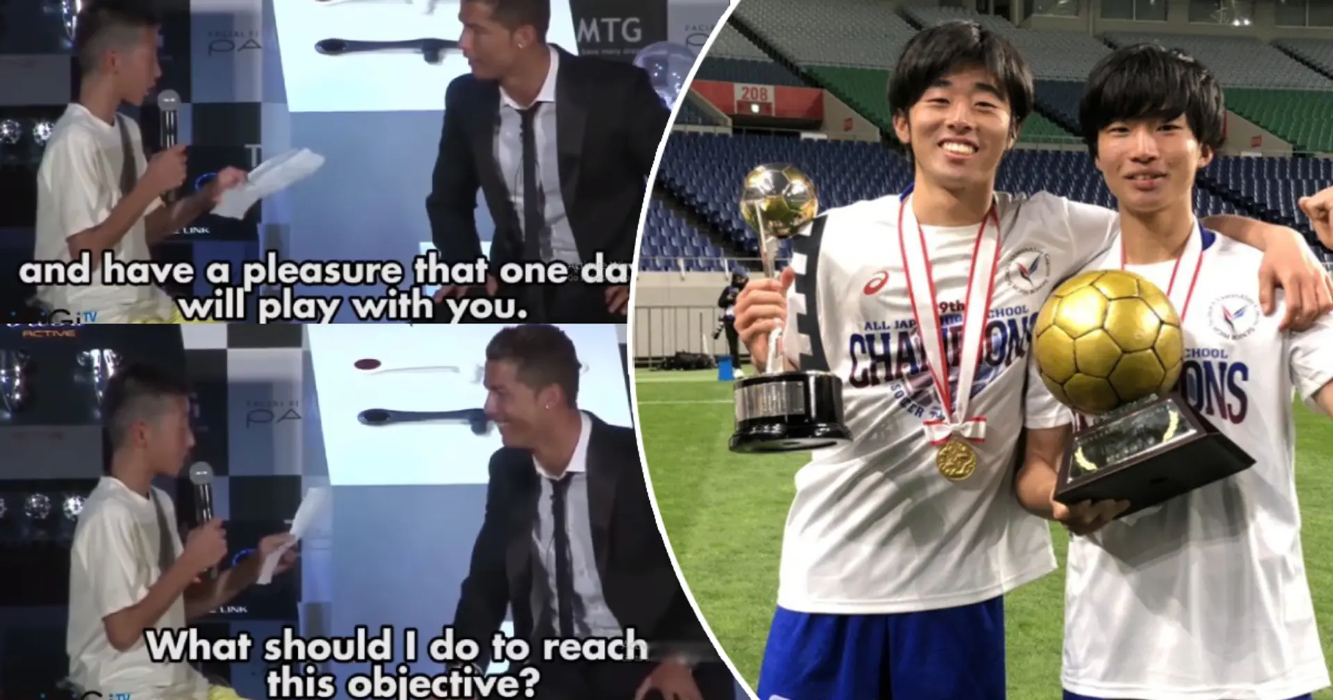 Kid who asked Cristiano advice in 2012 wins his first trophy. People laughed at him then
