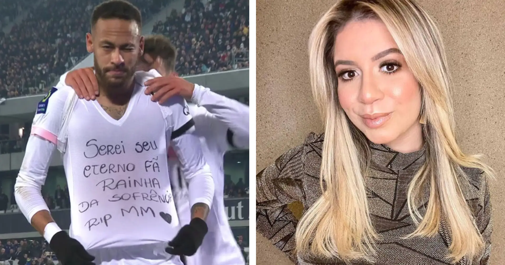 Neymar widmet sein Tor der berühmten brasilianischen Sängerin Marilia Mendonca, die beim Flugzeugabsturz ums Leben kam