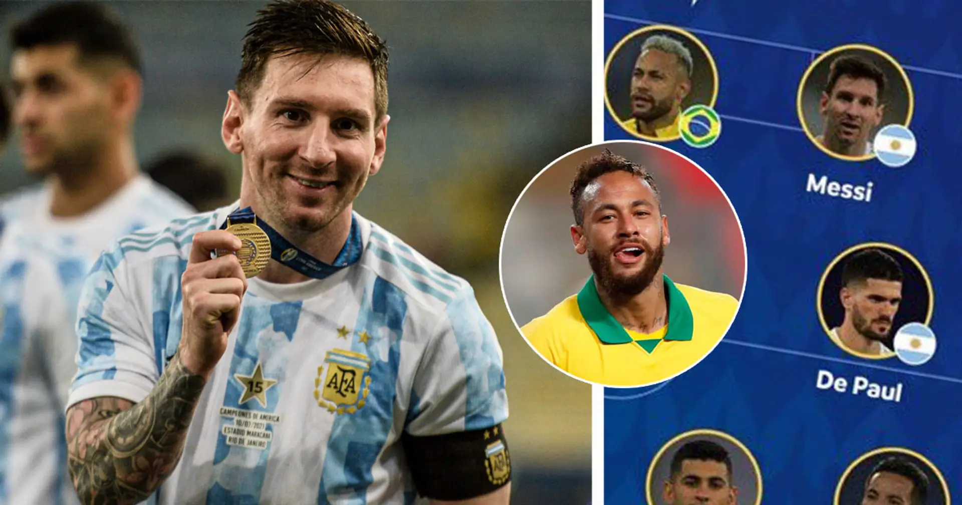 Messi inclus dans le XI de la Copa America 2021
