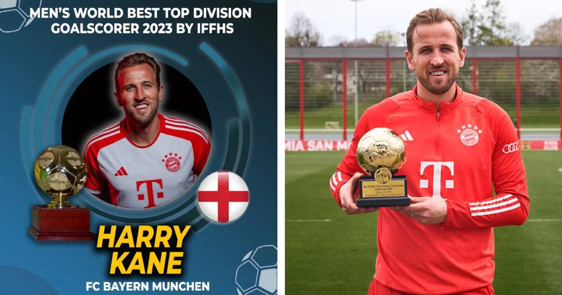 Harry Kane erhält IFFHS-Award als weltweit bester Torjäger 2023 in nationalen Ligen