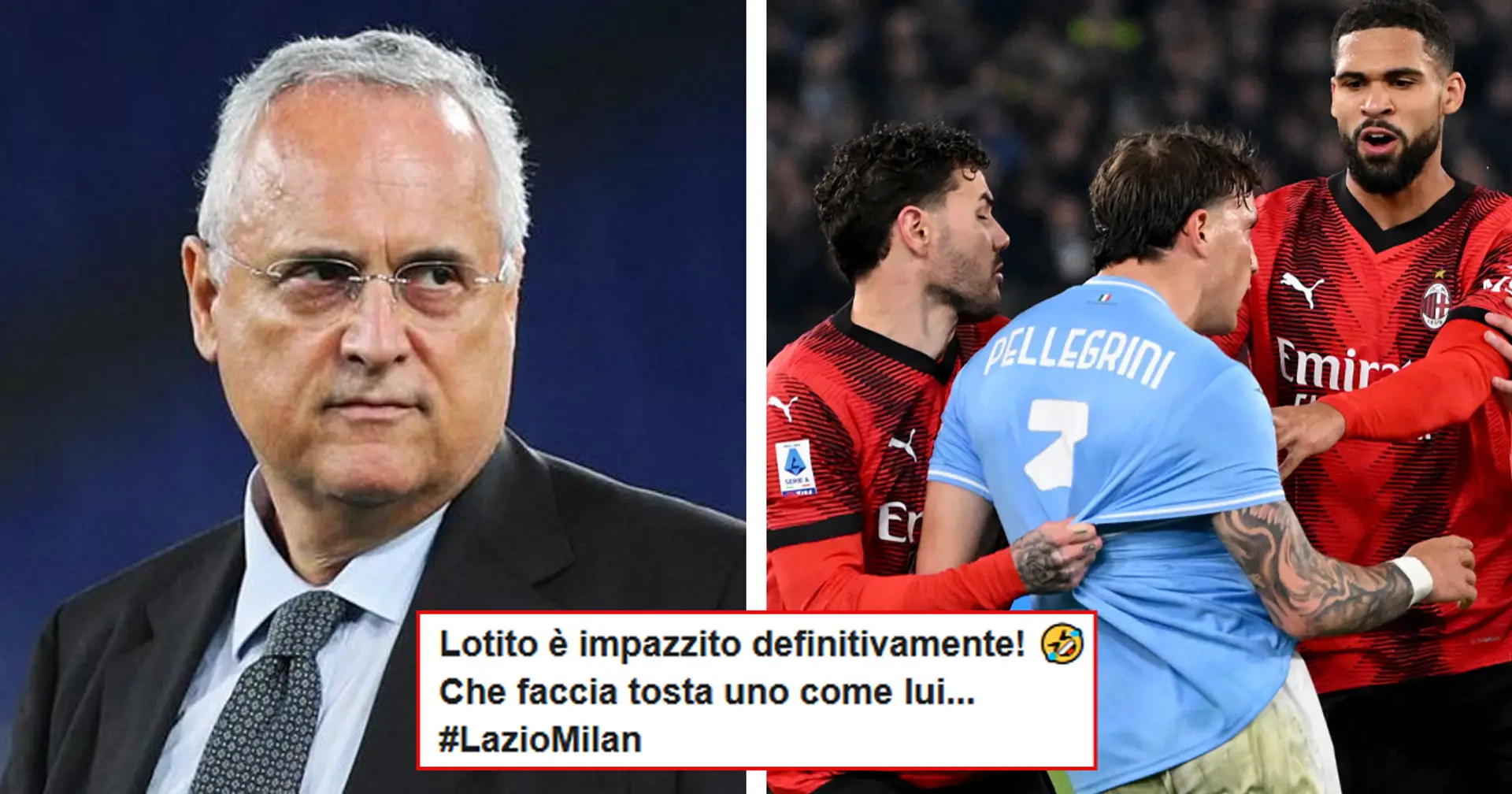 Lotito vuole rigiocare Lazio-Milan e scomoda anche il Parlamento, i tifosi rossoneri rispondono: "È impazzito?!"