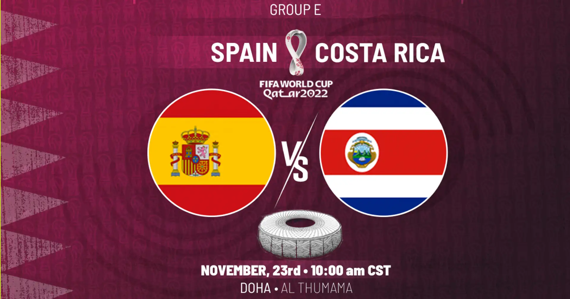 Spain vs Costa Rica: Official team lineups for the World Cup clash revealed