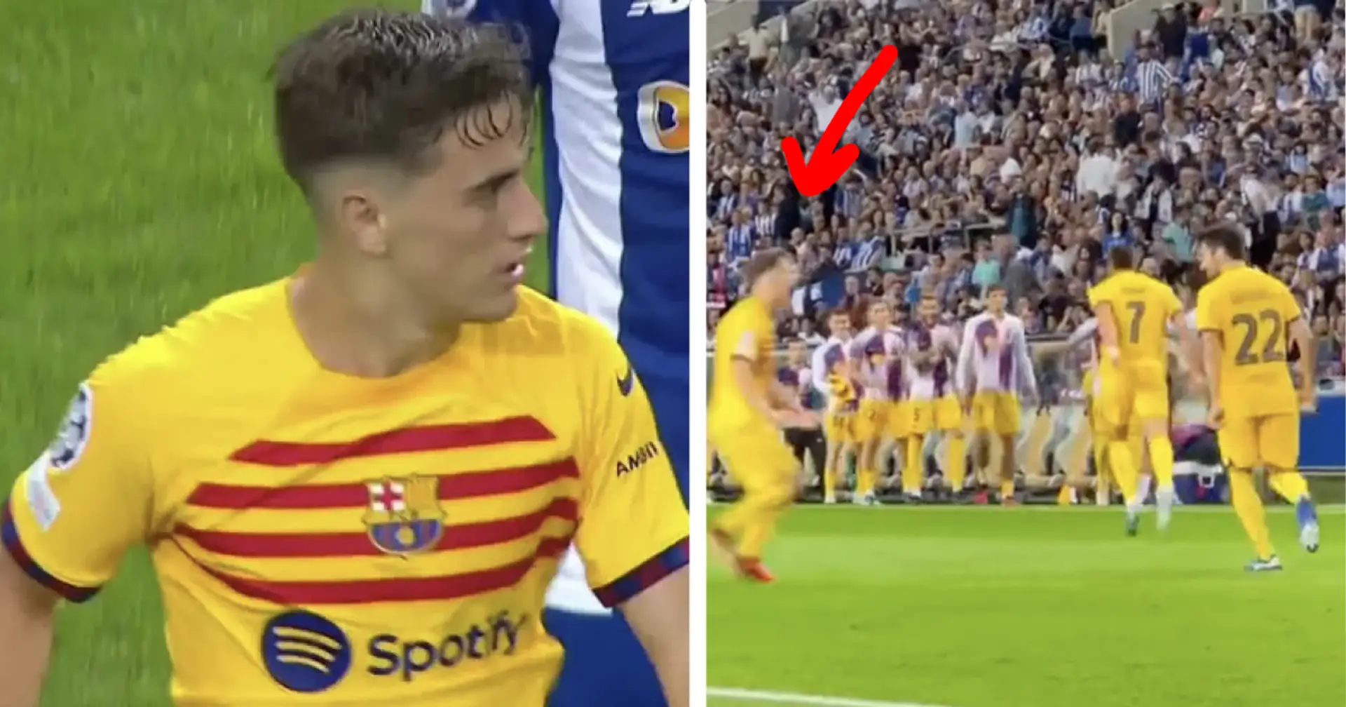 SPOTTED: The very first thing Gavi did after Ferran scored v Porto