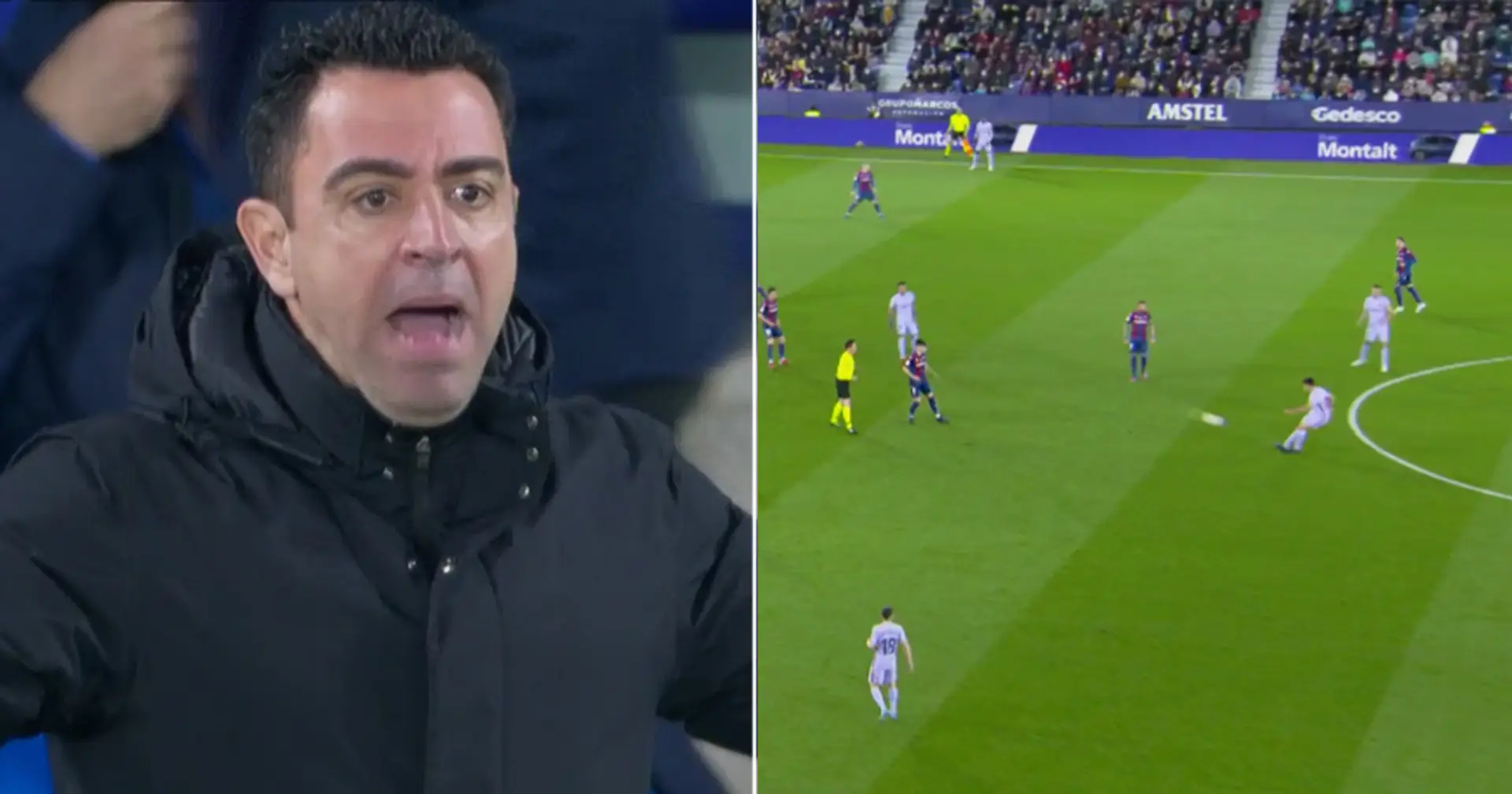Spotted: Xavi pissed at Barca players failing to string 2 passes together