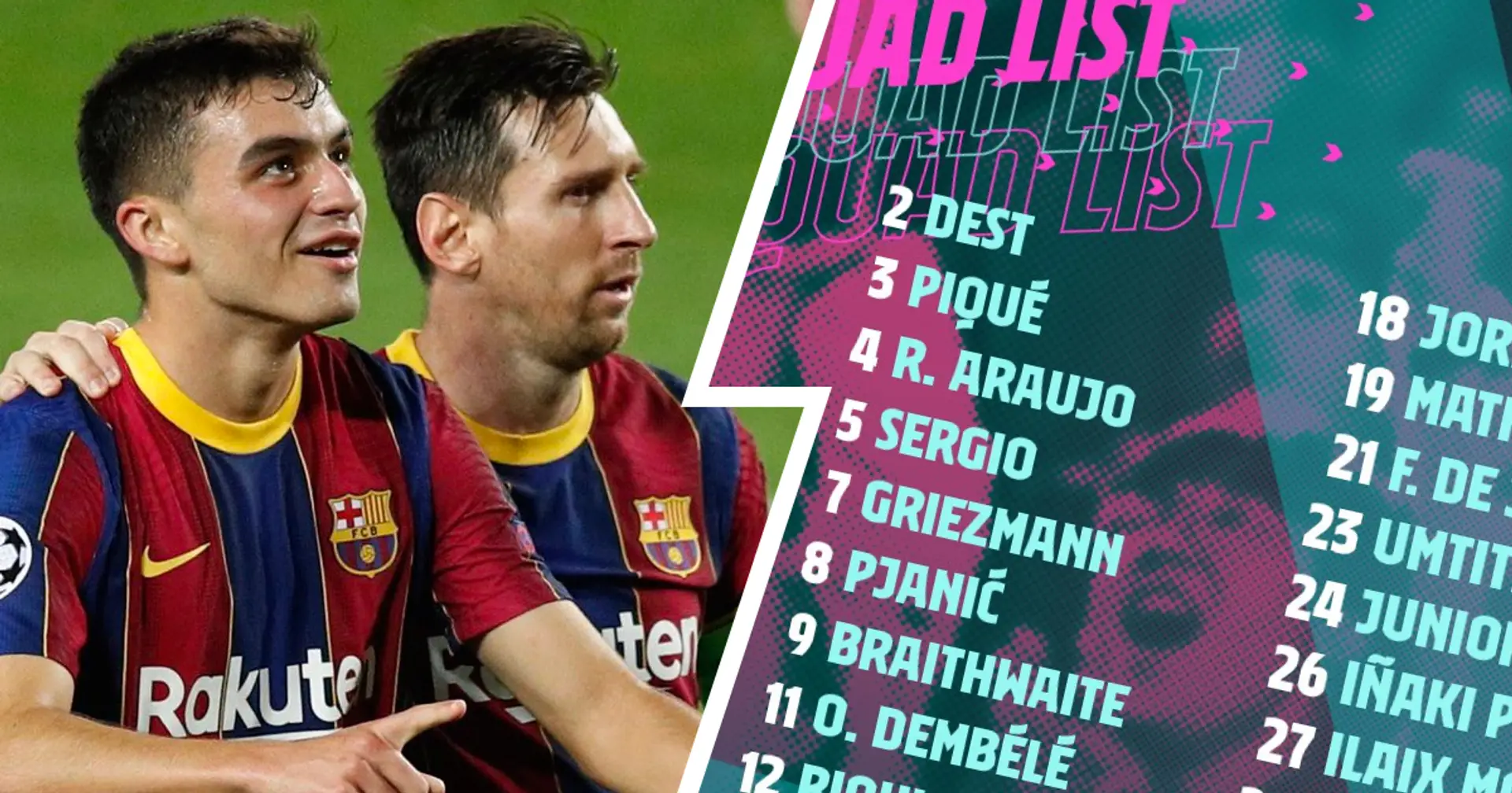 Messi and Pedri out: Barca announce 21-man squad for final game of the season