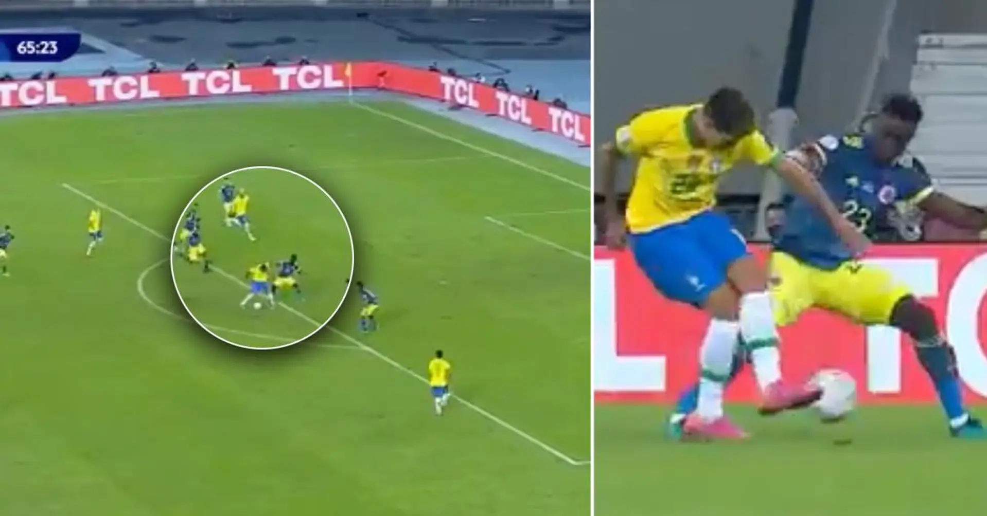Magie brésilienne. Neymar et Firmino trompent les défenseurs avec des compétences exceptionnelles